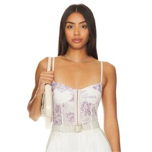 X Intimately FP Night Rhythm Bodysuit in Ivory Combo